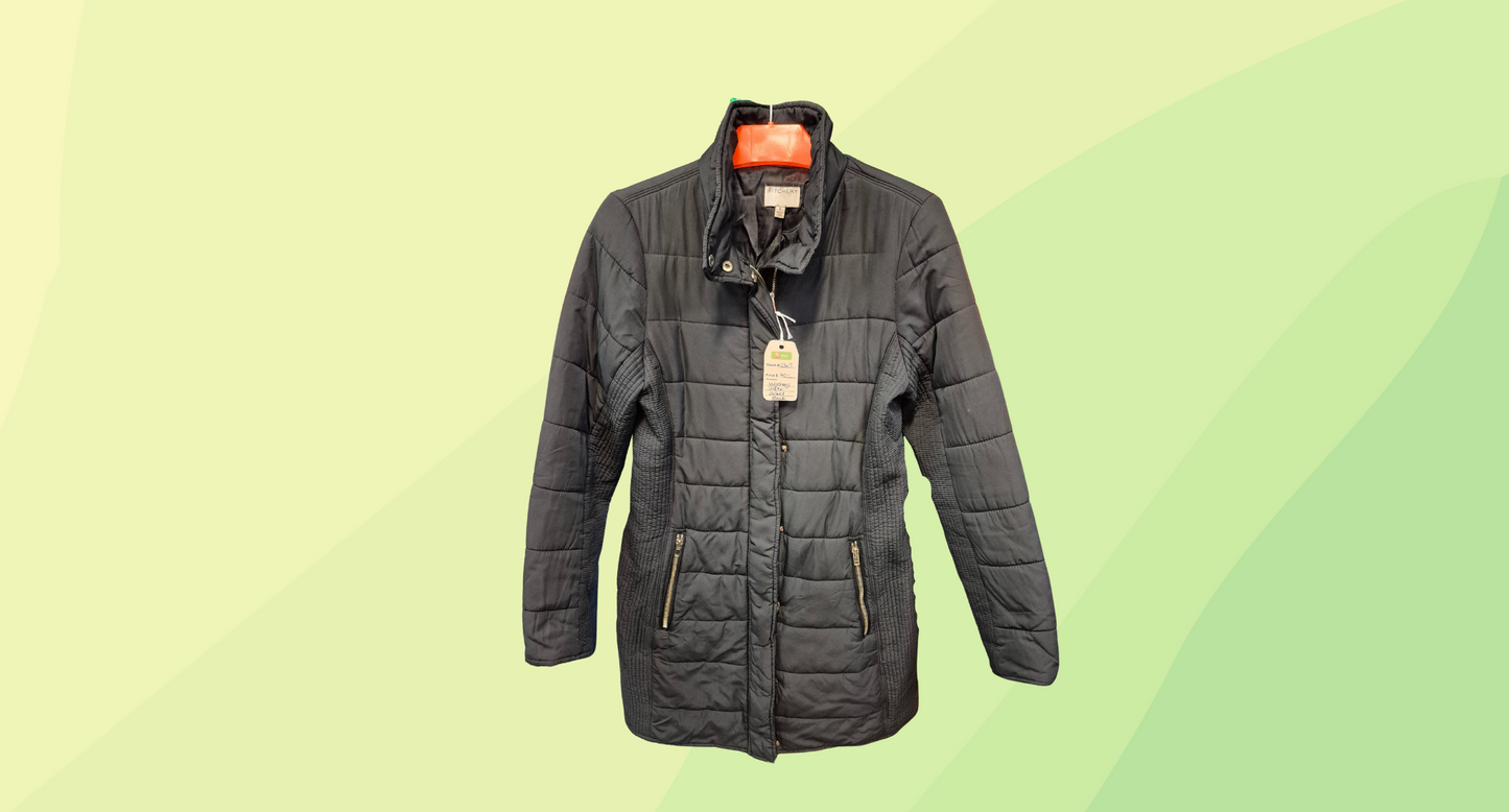 Witchery Puffer Jacket - Size 8 - Black
