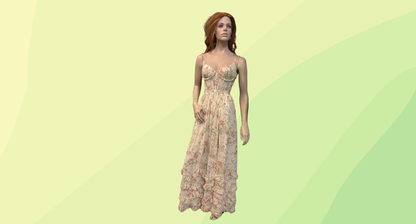 V. Chapman Carmen Dress - Size 2 - Carmel Valley Rose