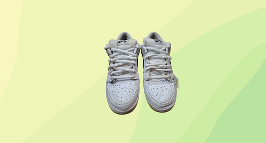 Nike SB Dunk Low Sneaker - Size 12 - White/Black/Gum