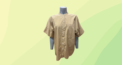 Oroton Top - S - Soft Camel