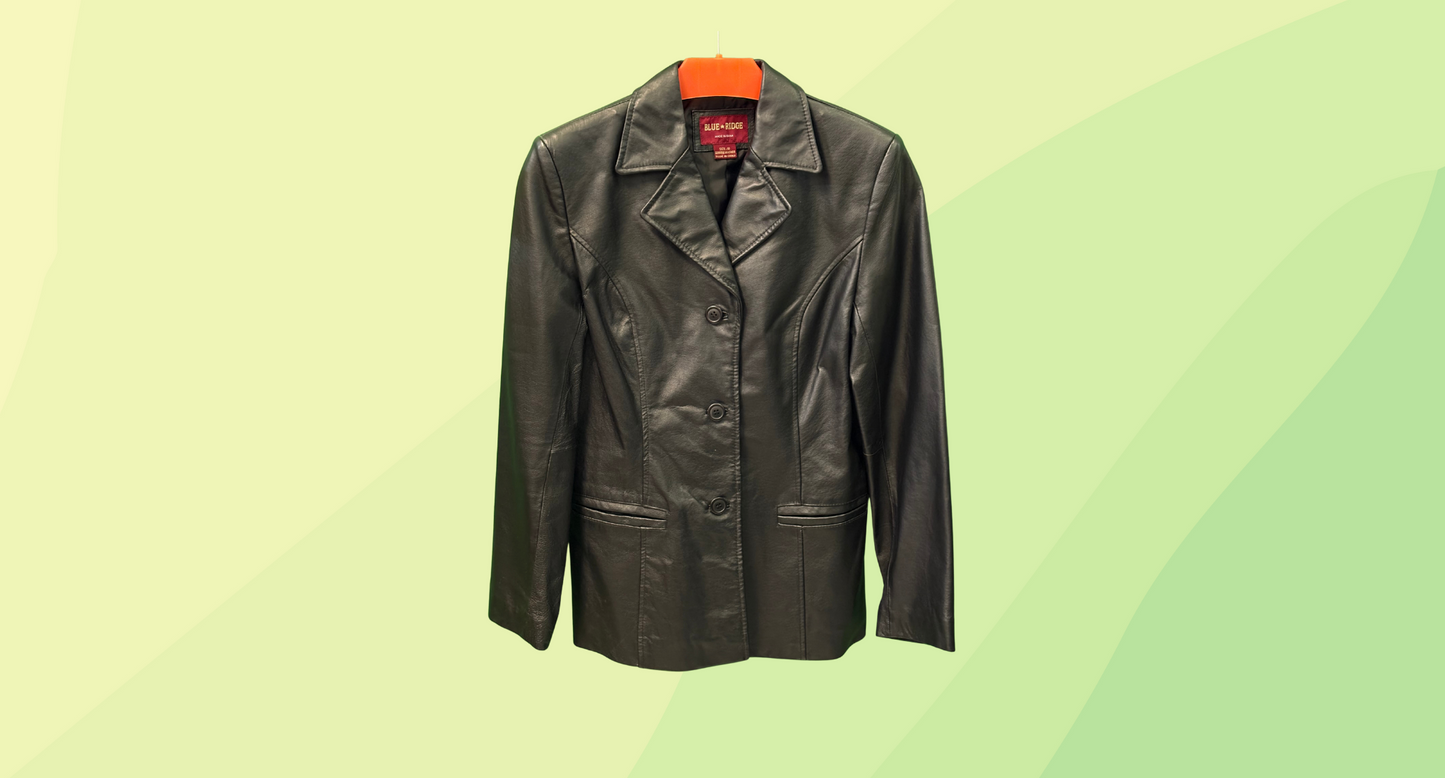 Blue Ridge Leather Jacket - Size 10 - Black