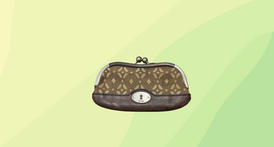 Fossil Fabric/Leather Purse - Brown