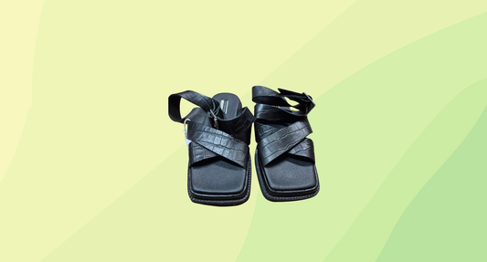 Topshop Leather Sandals - Size 36 - Black