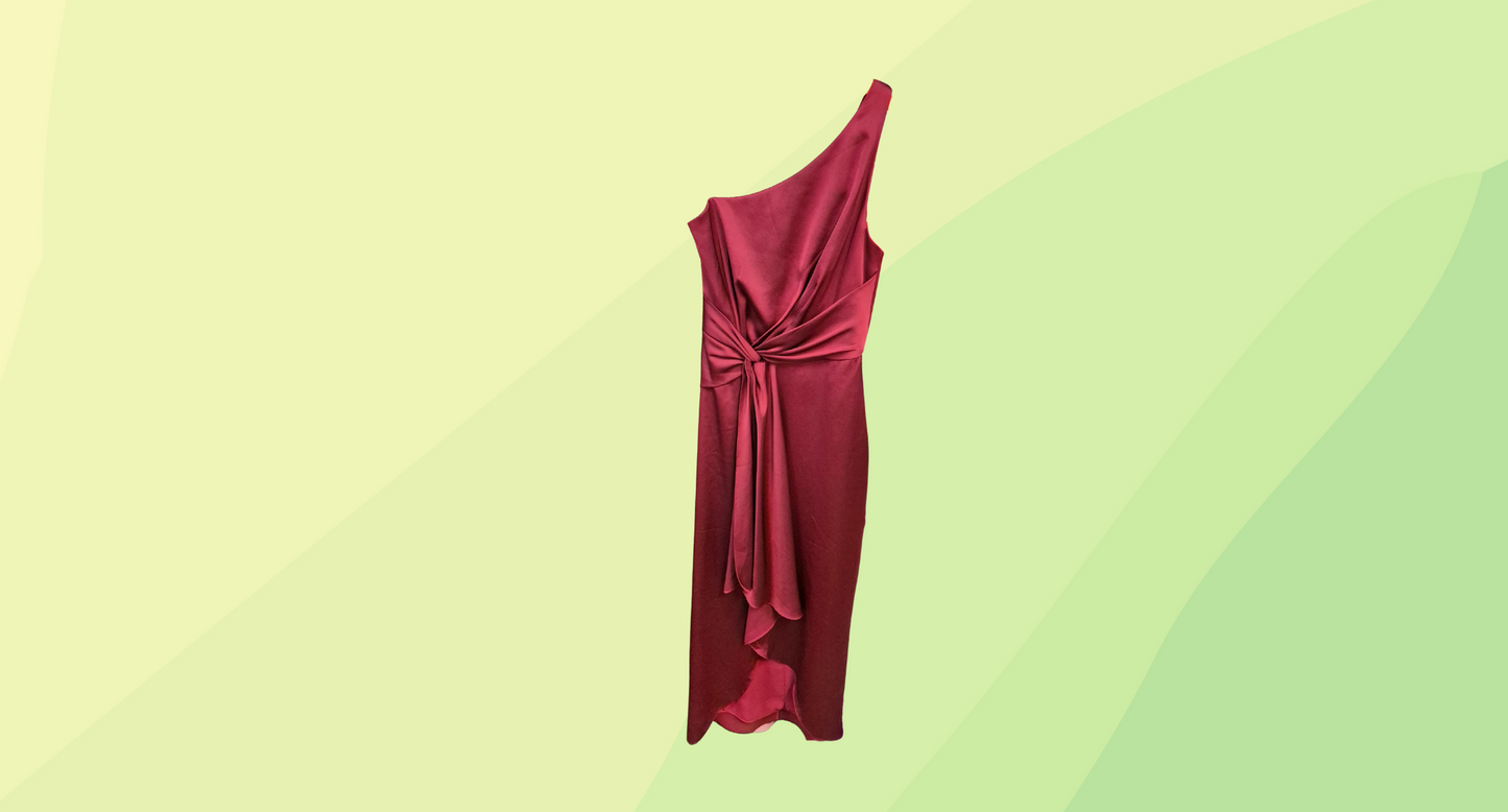 Forever New Haidee One Shoulder Midi Dress RRP $169.99 - Size 4 - Boysenberry