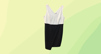 Rebel Wilson x Angel Asymmetric Dress RRP $149 - Size 18 - White/Black