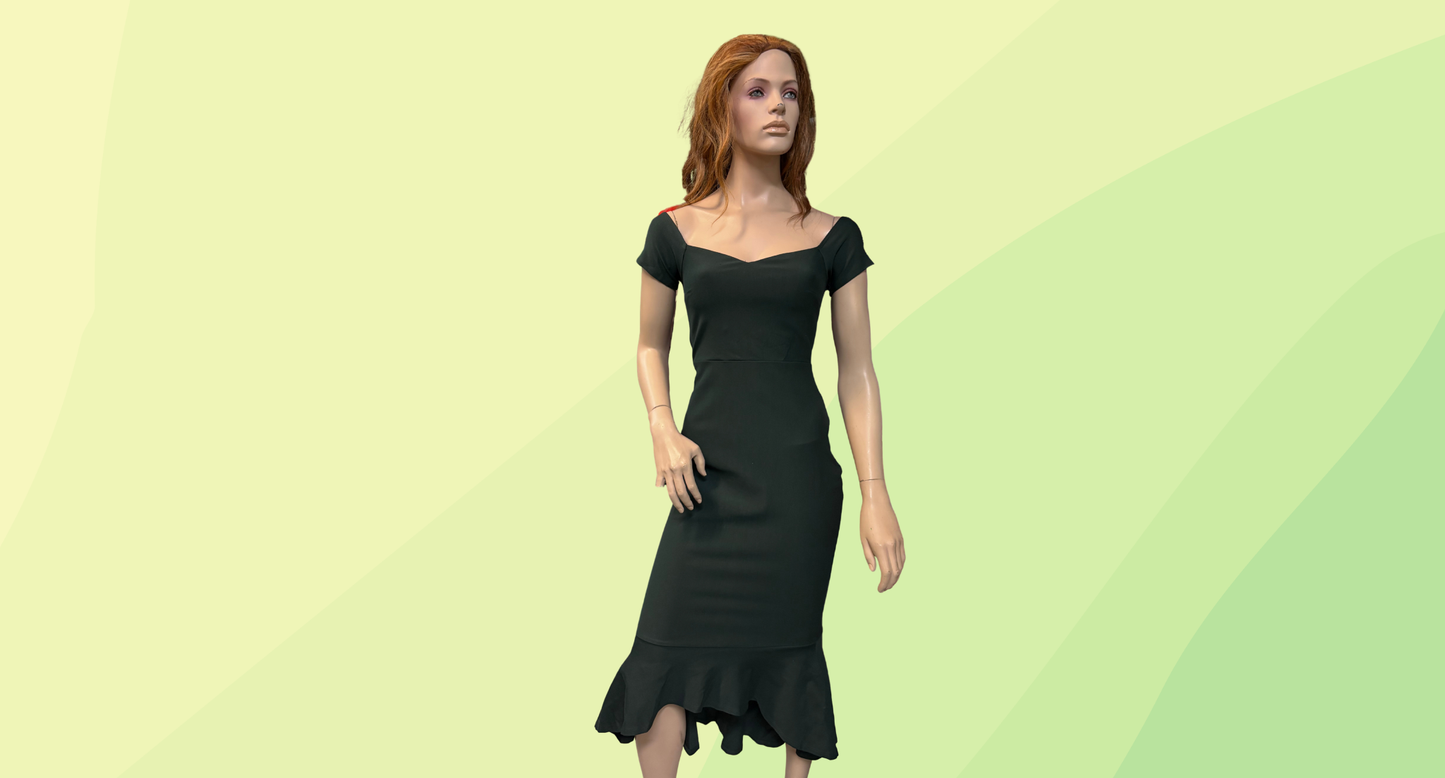 Lulus How Much I Care Midi Dress - S - Dark Green