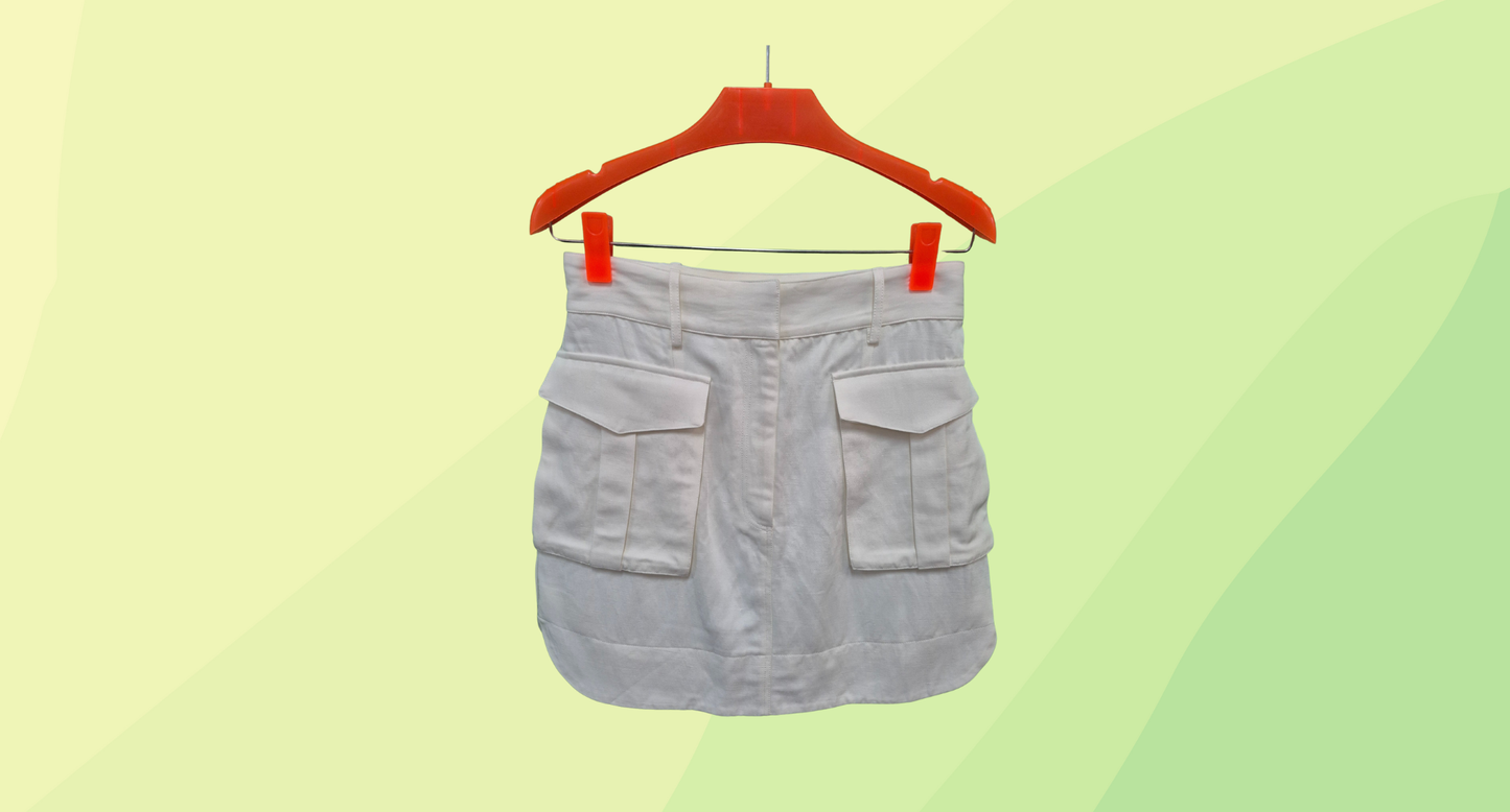 Shona Joy Mini Skirt - Size 12 - Cream