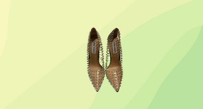 Steve Madden Spike Heels - Size 37.5 - Clear & Gold