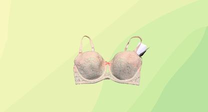 Heidi Klum Contour Balconette Bra - Size 14DD - Vanilla Cream/Almost Aqua