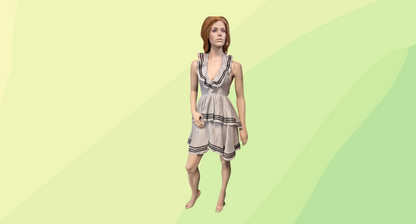 AJE Victoria Dress - Size 6 - Silver Grey