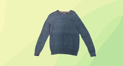 Superdry Mens Crew Neck Sweater - S - Blue