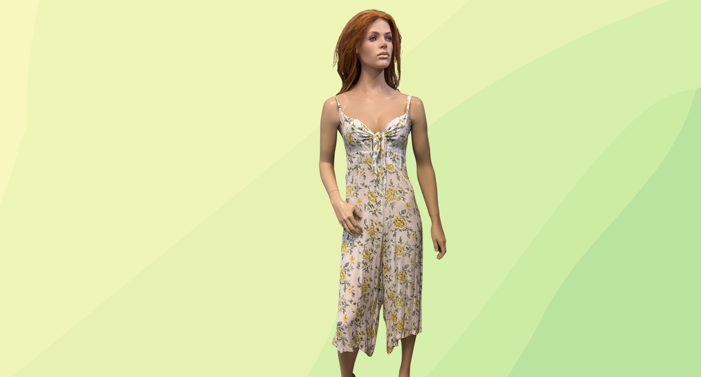 Barefoot Blonde Jumpsuit RRP $95 - L - White