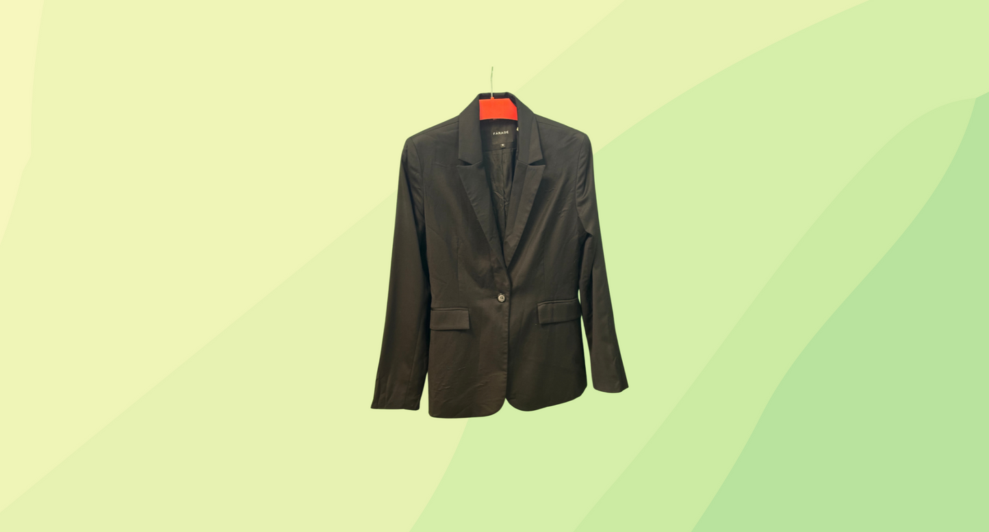 Farage Wool Blazer - Size 12 - Black