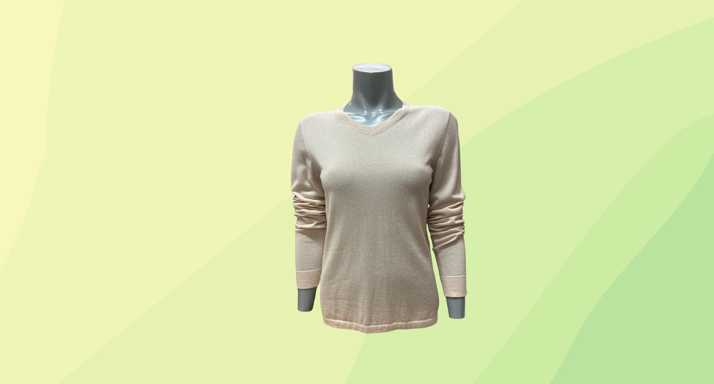 Loro Piana Cashmere Knit Top - Size 40 - Peach