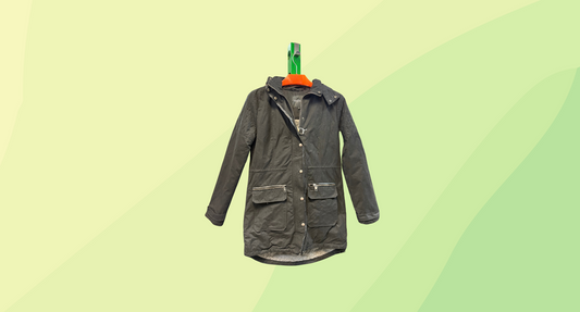 Jeanswest Jacket with Fur Lined Hood - Size 8 - Black