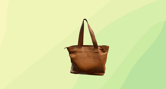 Leather Shoulder Bag - Brown