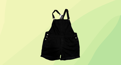City Chic Short Denim Overall RRP $99.95 - Size 18 - Black