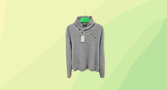 Polo Ralph Lauren Mens Shawl Collar Sweater - M - Grey