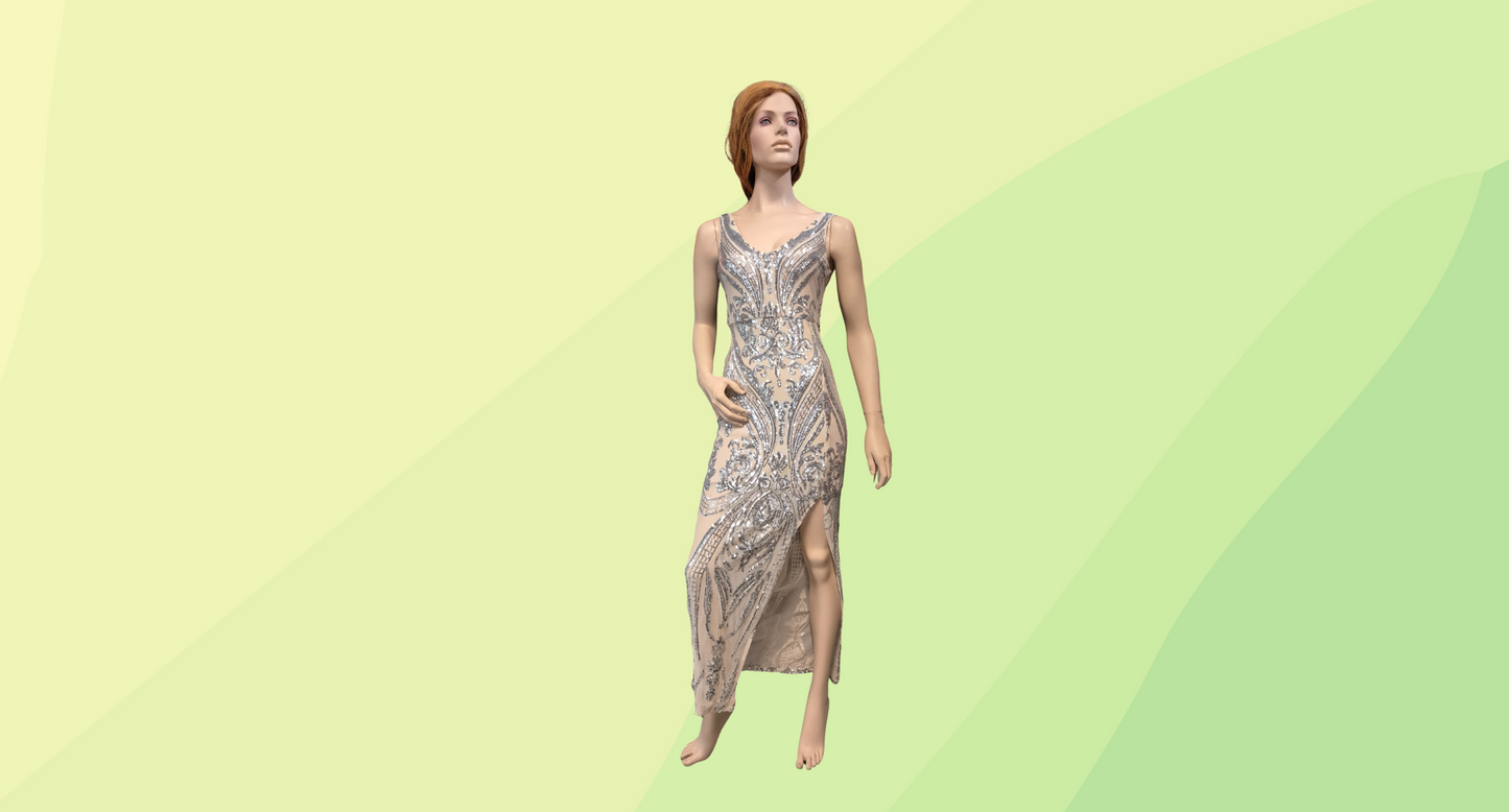 Pilgrim Sally Dress RRP $279.95 - Size 6 - Silver