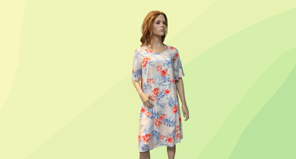 W Lane Border Print Dress RRP $129.99 - Size 14 - Floral