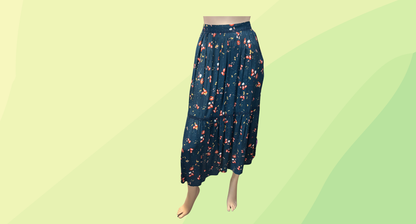 Catherine Murphy Skirt - Size 12 - Blue Print