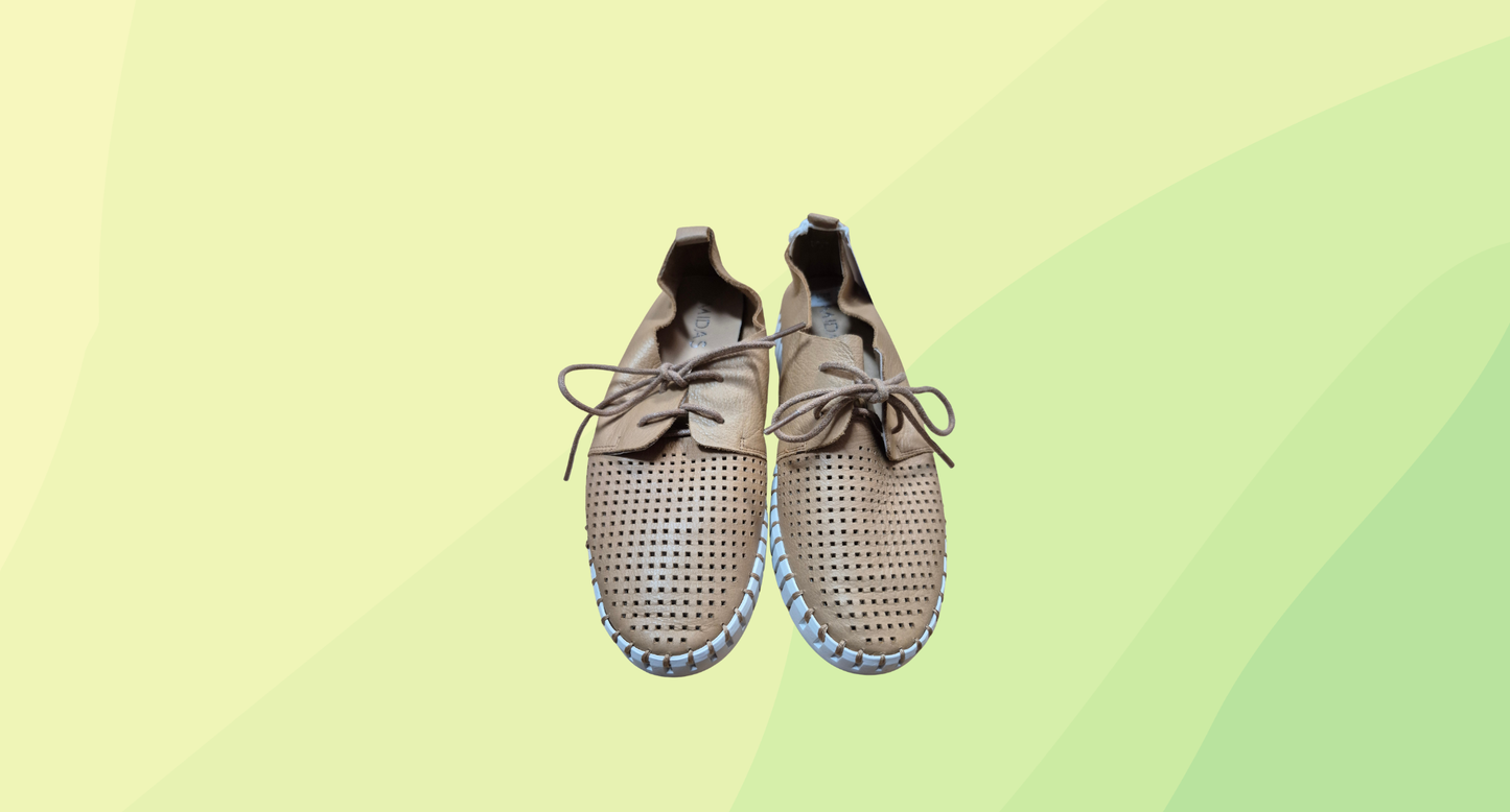 Midas Husto Leather Sneakers - Size 38 - Tan