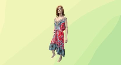 Autograph Miami Beach Hilo Dress RRP $149.99 - Size 26 - Blue/Orange