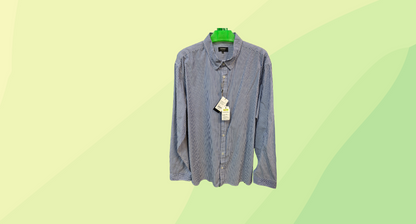 Oxford Mens Shorditch Button Down Shirt RRP $129 - XXL - Blue Stripe