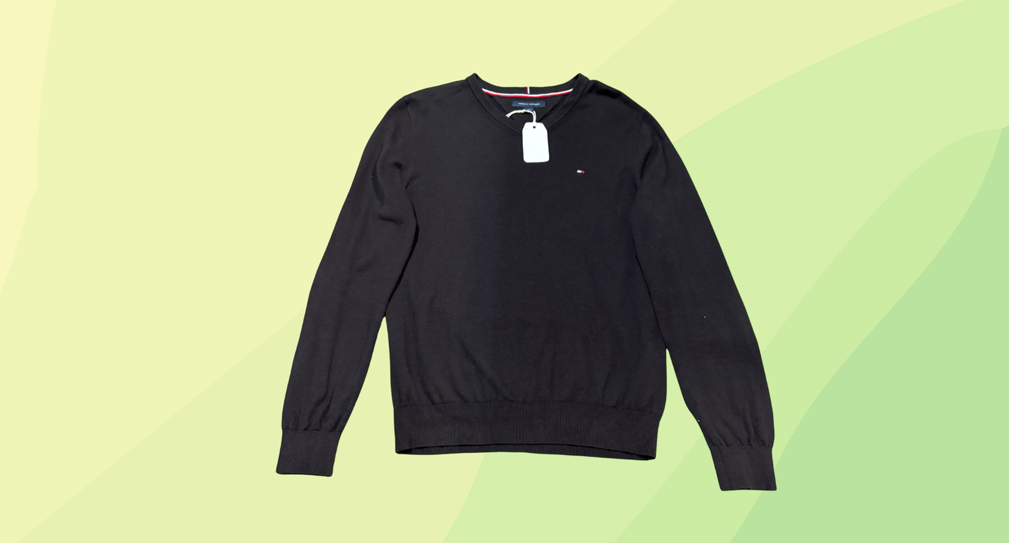 Tommy Hilfiger Mens Crew Neck Sweater - M - Black