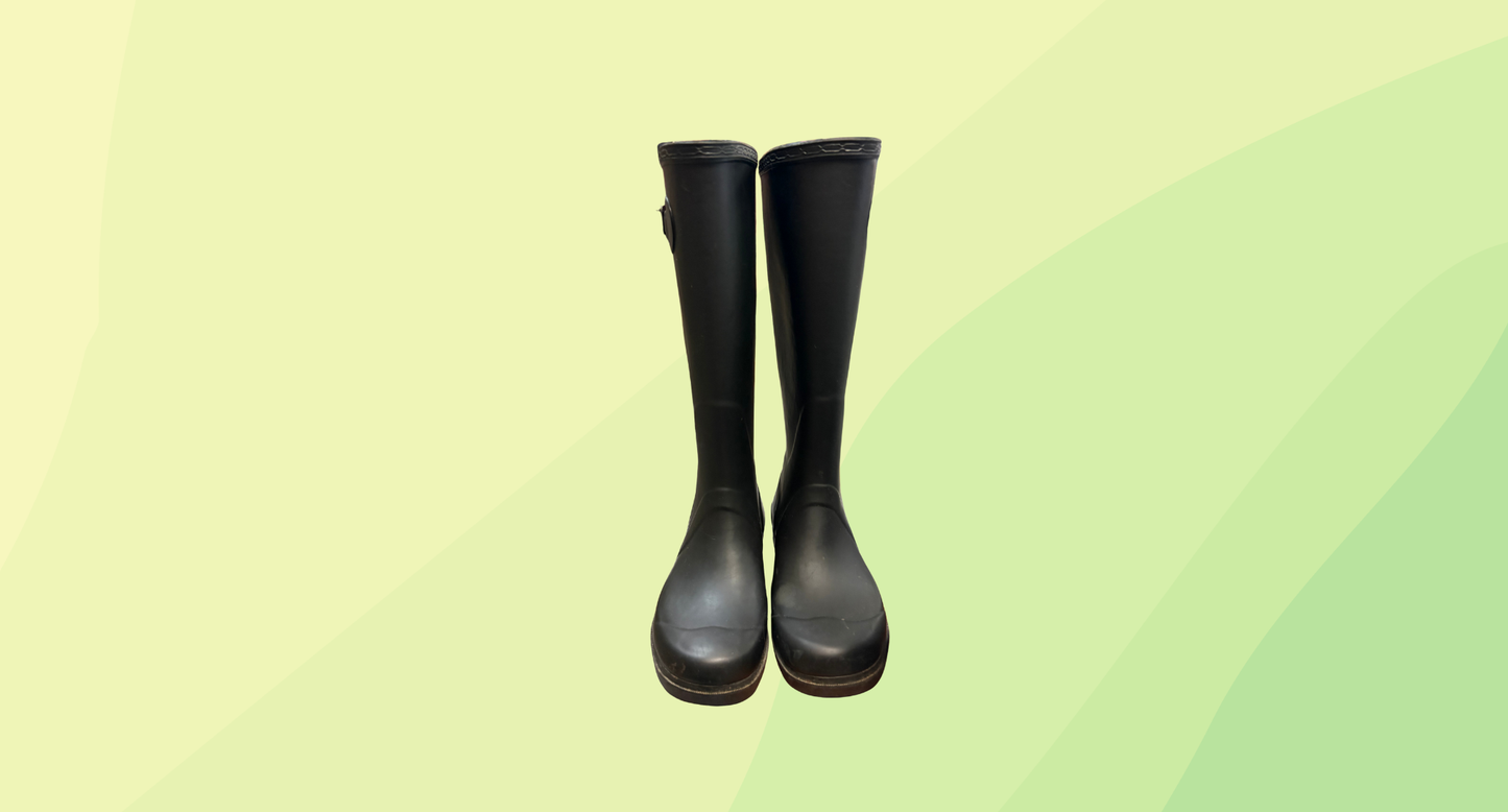 Hush Puppies Downpour Gum Boots RRP $149.95 - US 7 - Black