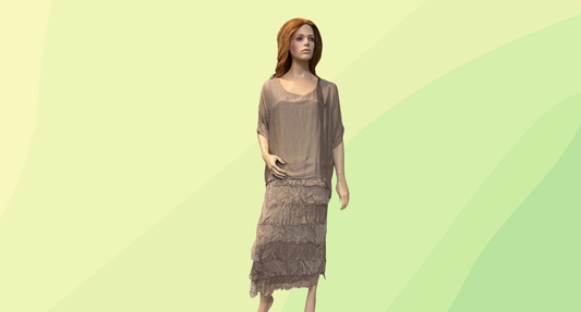 La Strada Katerina Silk Overlay Maxi Dress RRP $169.95 - XL - Taupe