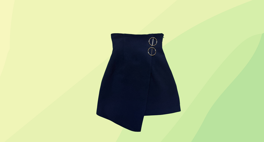 Still Still Studio A-Symmetrical Skirt - Size 36 - Navy