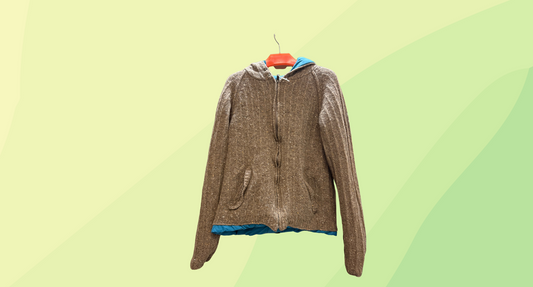 Diesel Reversible Jacket - XL - Blue/Brown Knit