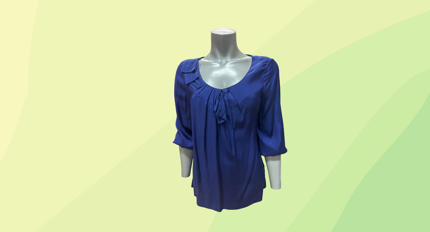 Veronica Maine Top - Size 12 - Electric Blue