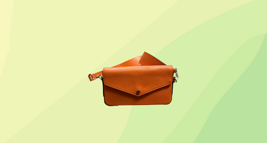 Borse in Pelle Genuine Leather Clutch Bag - Orange