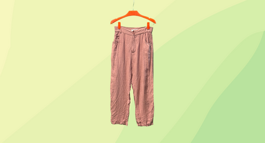 Aere Linen Pants - Size 12 - Dusty Pink