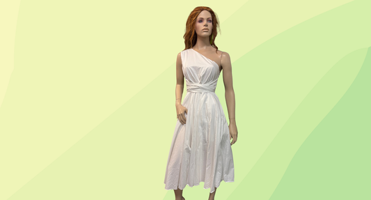 Seed Cotton One Shoulder Dress - Size 10 - White