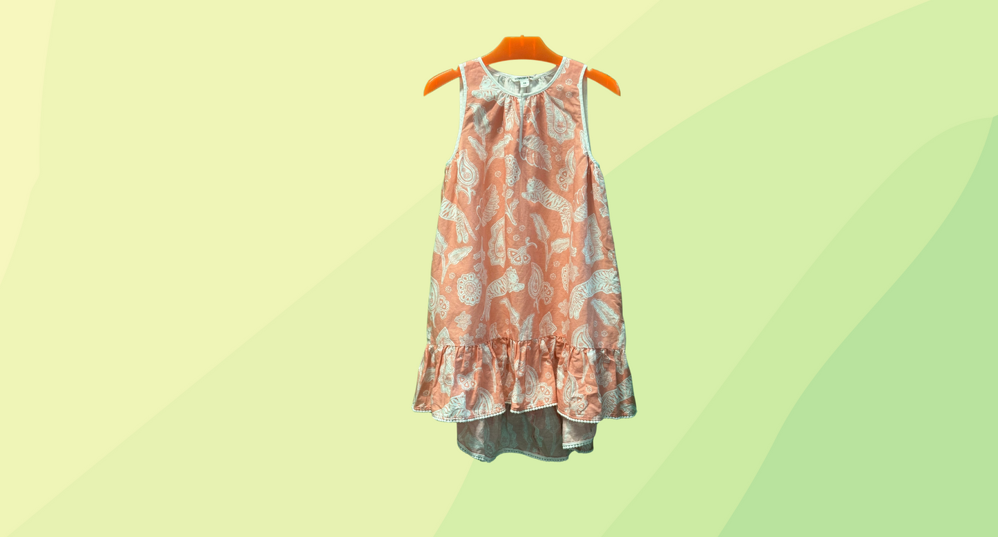 Country Road Girls Dress - Tigers - Kids 8 - Peach