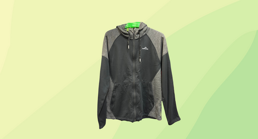 Kathmandu Mens Zip Hoodie - M - Black/Grey