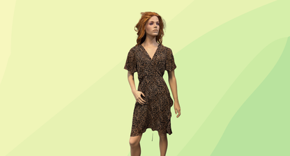 Wayne Cooper Wrap Mini Dress - Size 14 - Leopard