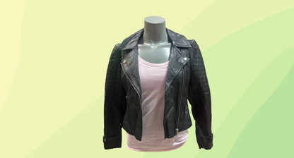 ASOS Leather Jacket - Size 6 - Black