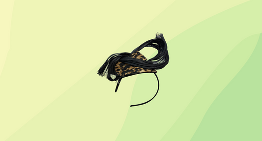 Filies Fascinator - Twisted Collection - Black/Animal Print