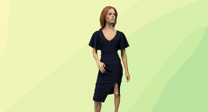 Wayne Cooper Dress RRP $199.95 - Size 8 - Navy Blue