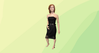 Portmans Lace Belted Strapless Dress RRP $149.95 - Size 10 - Black