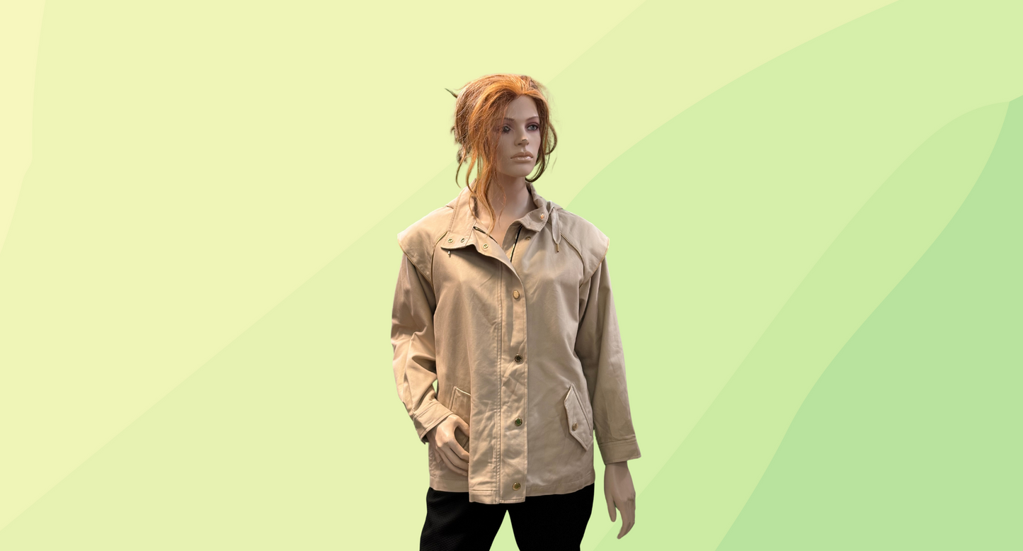 Sandro Jacket with gold hardware - Size 38 (M) - Beige