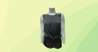 Portmans Linen Top RRP $69.95 - Size 12 - Black