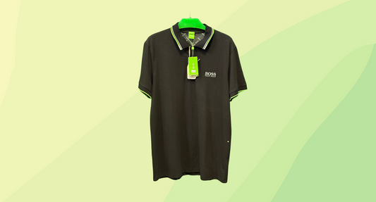 Hugo Boss Polo Button Up RRP $165 - XL - Black
