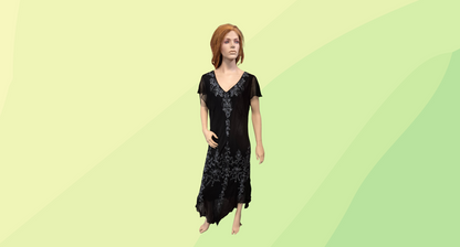 Eve Hunter Embellished Silk Dress - Size 22 - Black