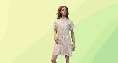 Just Jeans Denim Dress RRP $99.95 - Size 12 - Cream