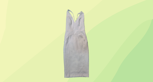 Sheike Textured Mini Dress - Size 6 - Cream